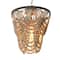 Hello Honey® 16" Tiered Draped Wood Bead & Metal Semi-Flush Light